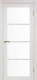 Дверь межкомнатная из экошпона Оптима Порте Турин 540 Ясень перламутровый остекл